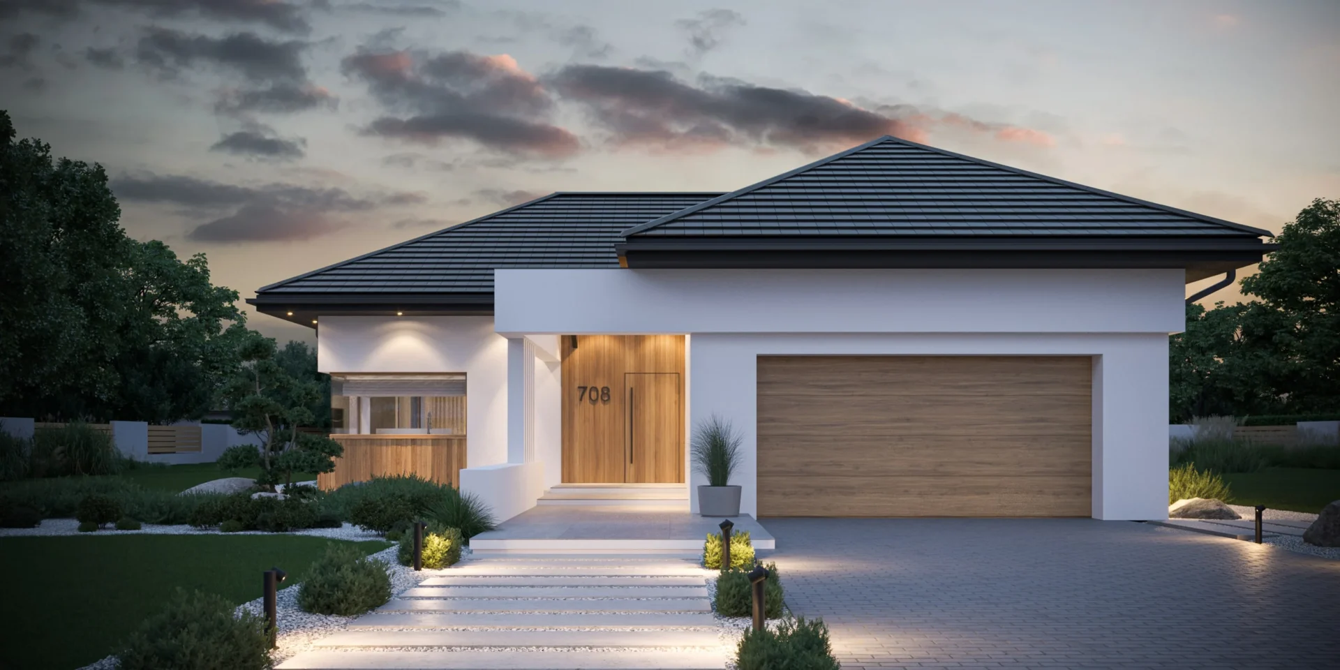 Projekt-nowoczesnego-domu-parterowego-z-dekoracyjną-strefą-wejściową-modern-house-new-house-708