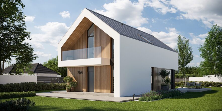biała-elewacja-połączona-z-ciepłym-drewnem-projekt-domu-modern-house-new-house-754