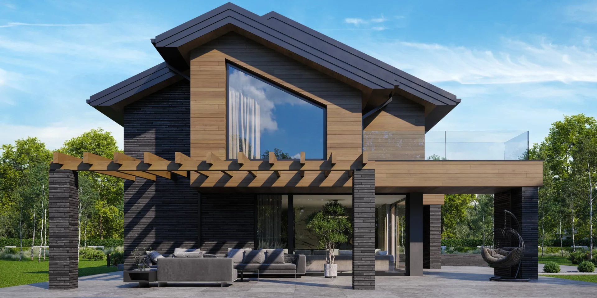 Nowoczesna willa z poddaszem użytkowym o powierzchni 250 m2 Projekt domu NewHouse 728 Modern House