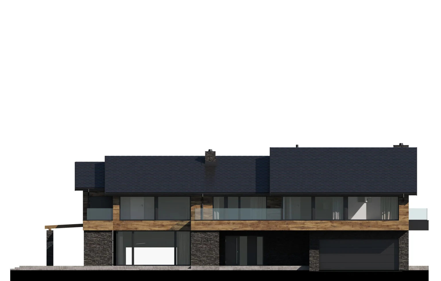 Elewacja frontowa projekt domu NewHouse 721 Modern House