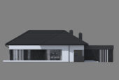 biało-czarna-elewacja-boczna-gotowy projekt-domu-modern-house-new-house-725