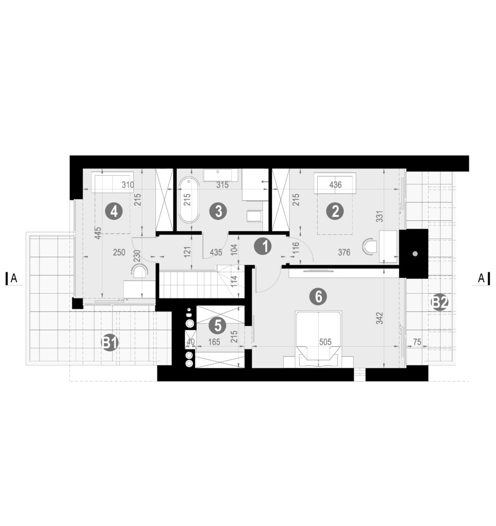 Rzut-piętra-projektu-na-wąską-działkę-modern-house-new-house-744-wersja-lustrzana