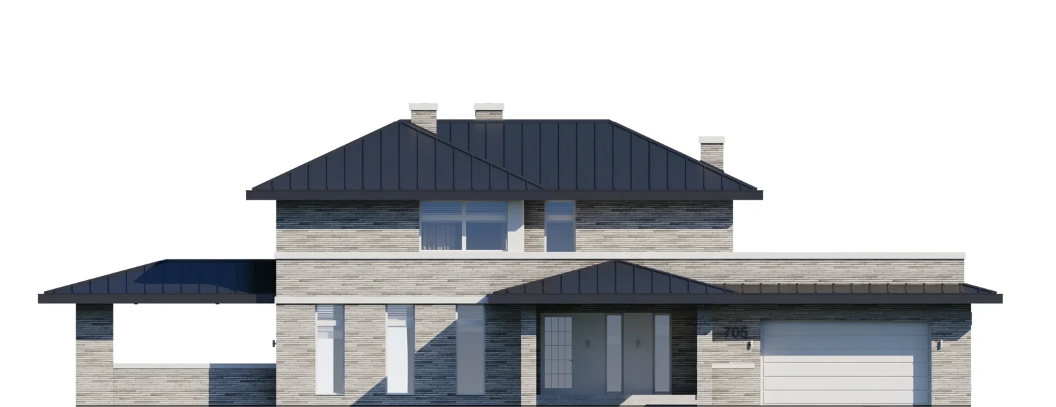 Elewacja frontowa rezydencja NewHouse 705