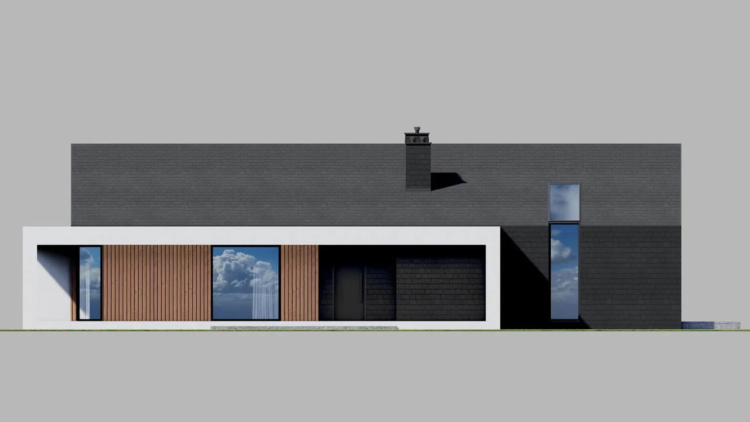 Gotowy projekt domu New House 714 Modern House elewacja frontowa