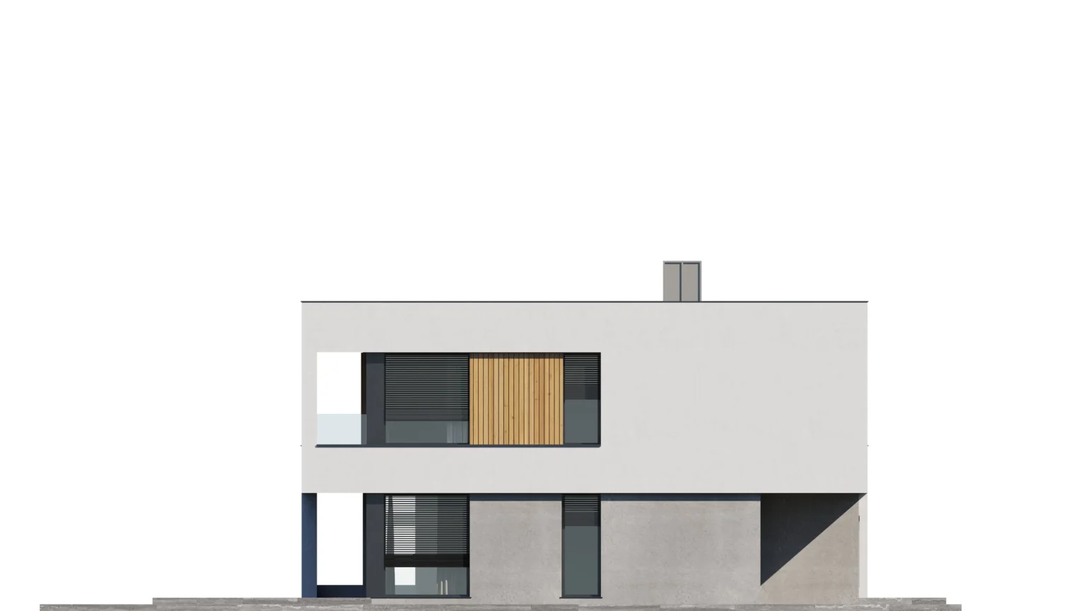 Modern House New House 727 elewacja boczna