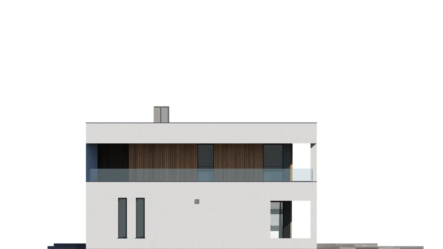 Modern House New House 727 elewacja boczna