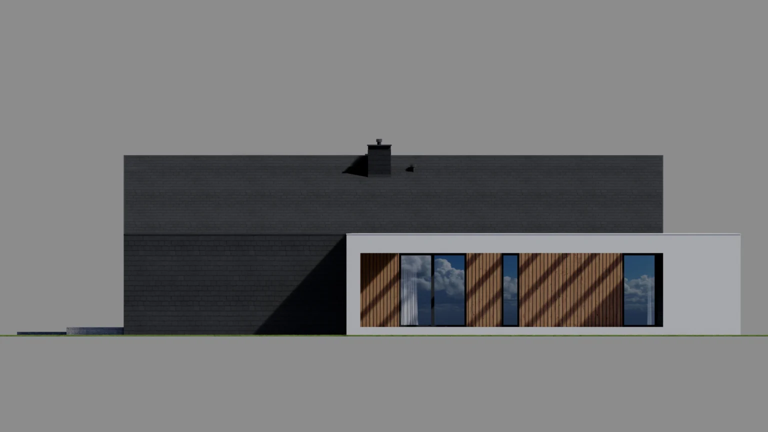 Elewacja tylna projekt domu Modern House NewHouse 716