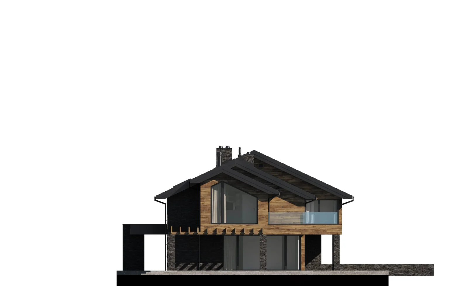 Elewacja boczna od salonu projekt domu NewHouse 721