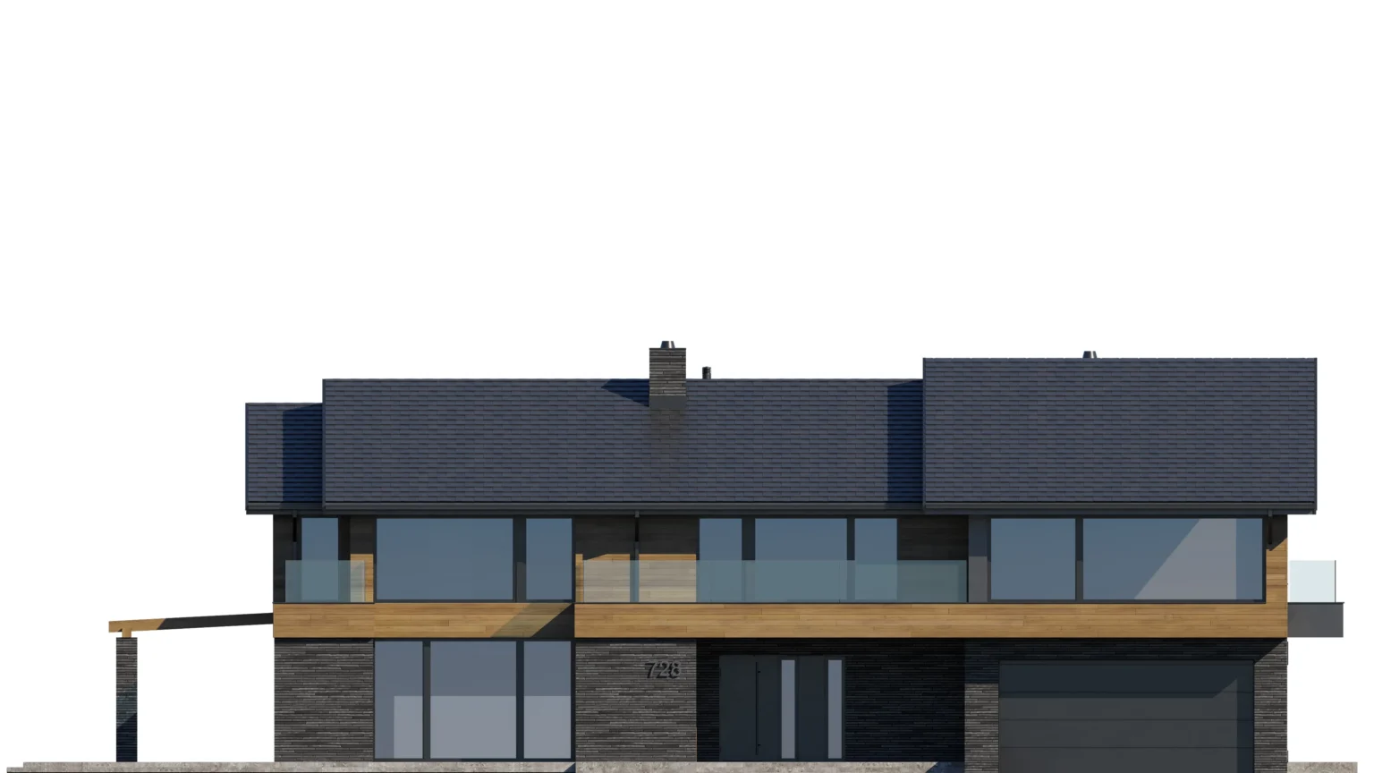 Projekt domu NewHouse 728 elewacja frontowa