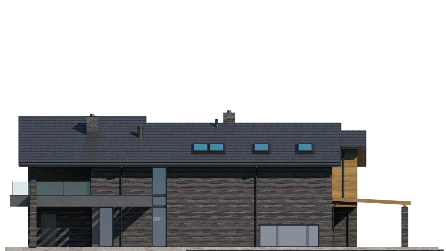 Projekt domu NewHouse 728 elewacja ogrodowa