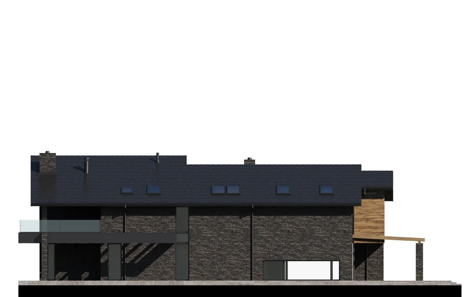 Elewacja tylna projekt domu NewHouse 721