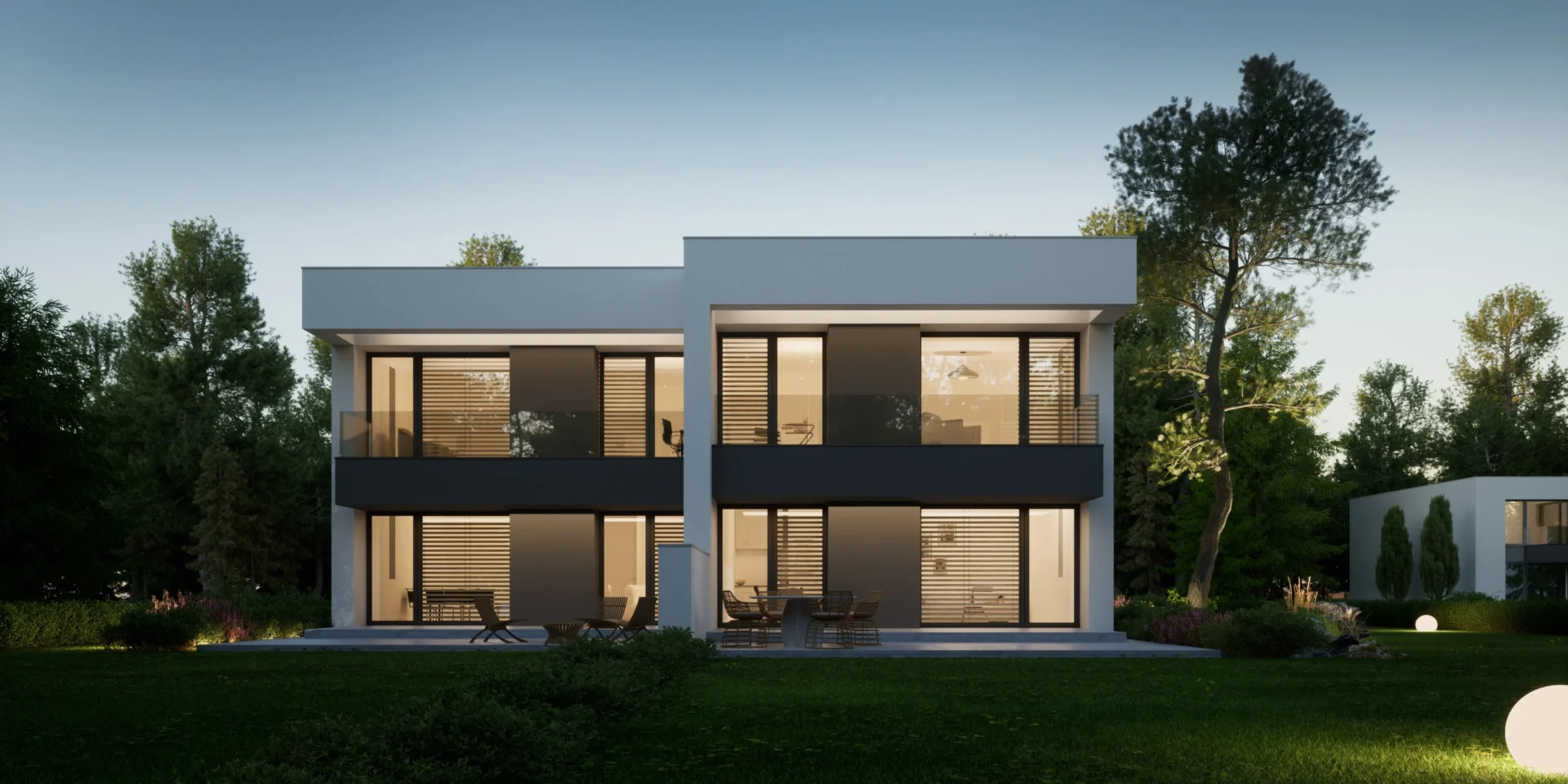 Projekt piętrowego domu jednorodzinnego dwulokalowego NewHouse 744 D Modern House