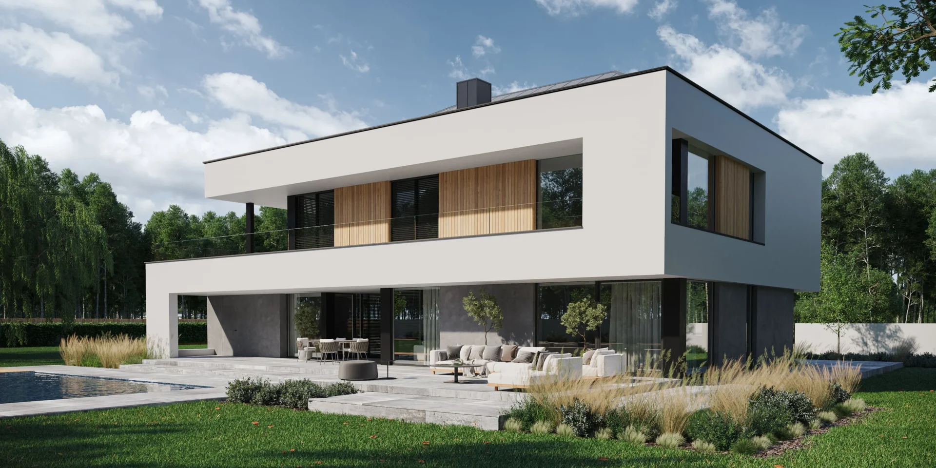 Nowoczesny-dom-piętrowy-z-nowoczesnym-tarasem-Modern-House-new-house-727w1