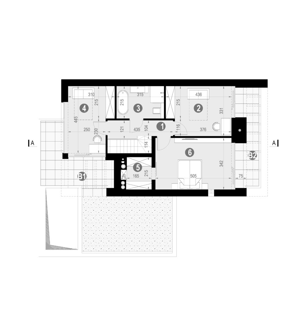 układ-pomieszczeń-w-projekcie-gotowym-modern-house-new-house-744-w1-lustro