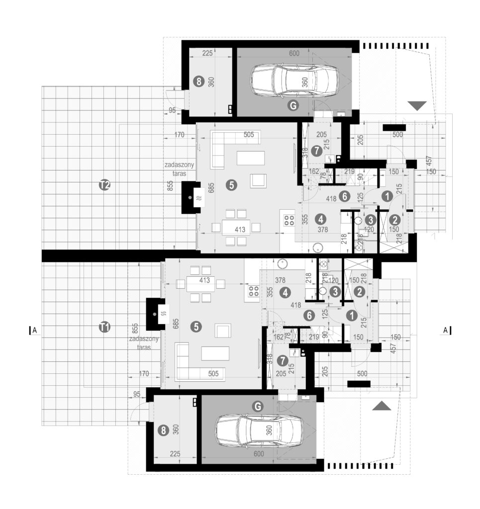 Układ-parteru-w-domu-jednorodzinnym-dwulokalowym-modern-house-new-house-744-D-G1
