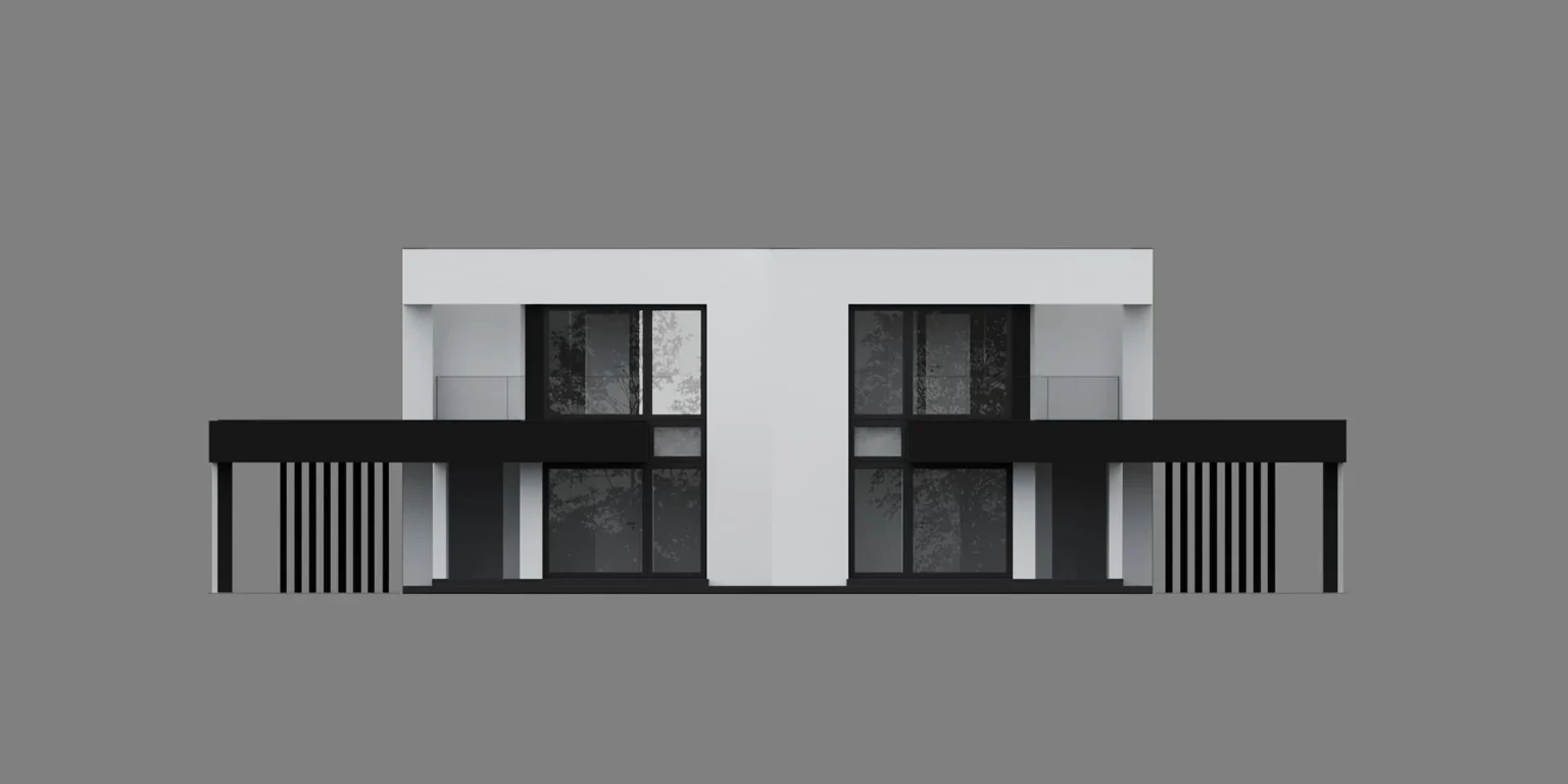 Modern House NewHouse 744 D w1 elewacja frontowa