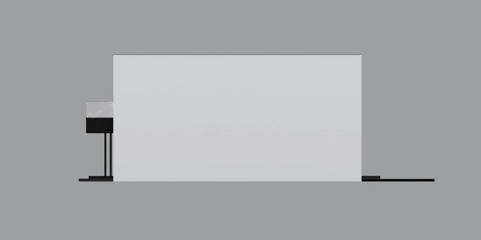 Projekt piętrowego domu z płaskim dachem elewacja boczna NewHouse 744 w1