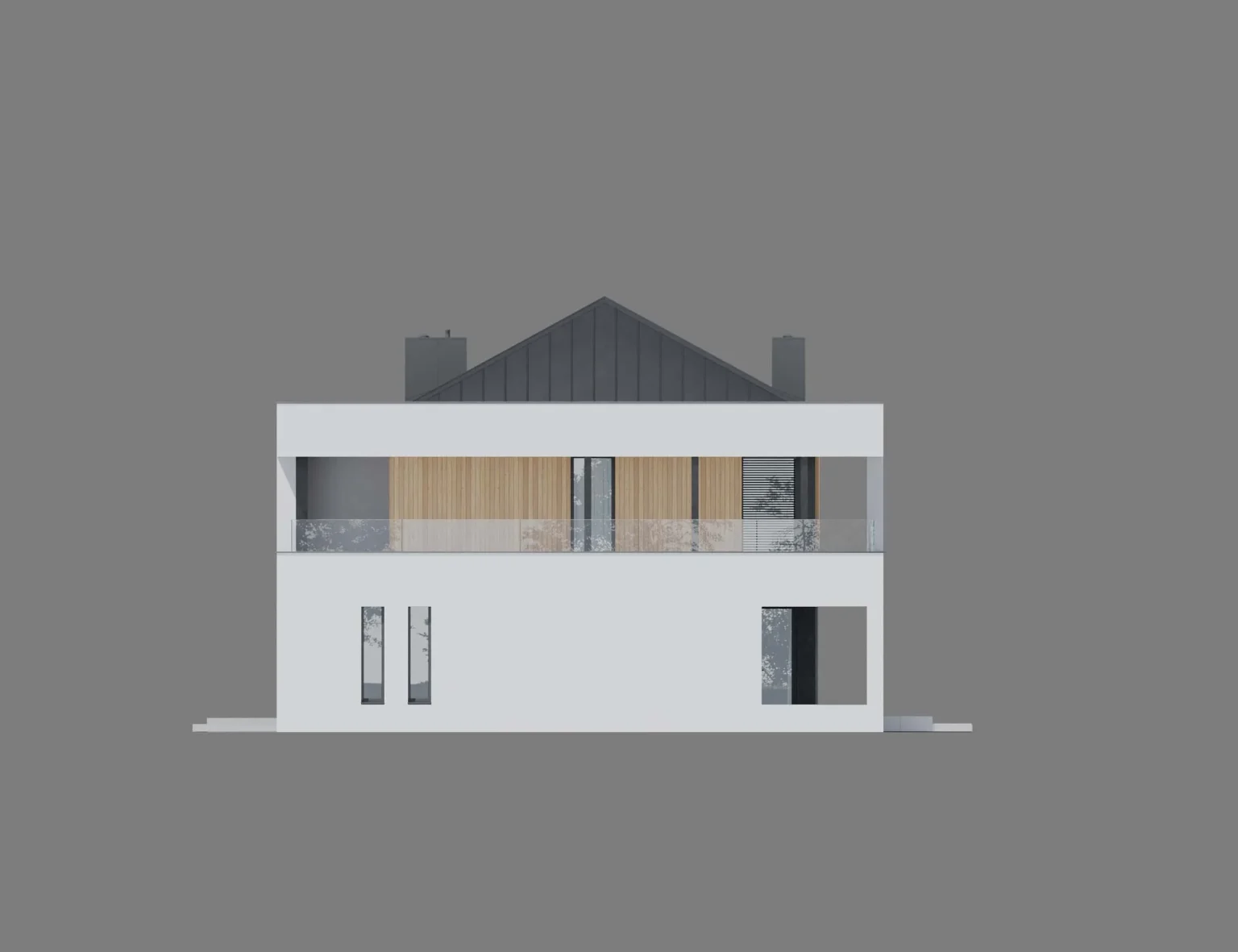 widok-na-elewację-boczną-projektu-domu-Modern-House-new-house-727w1