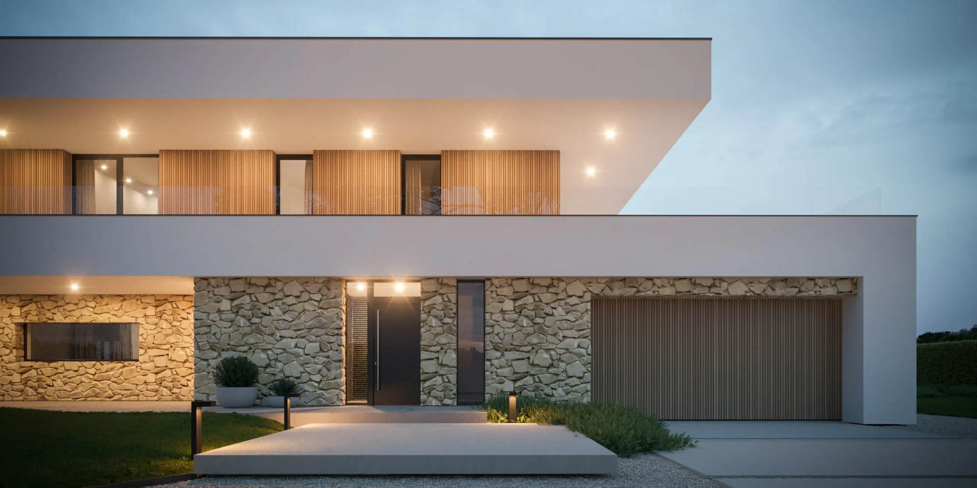 Nowoczesna, piętrowa rezydencja - gotowy projekt domu NewHouse 726 w1 - Jacek Niebieszczański