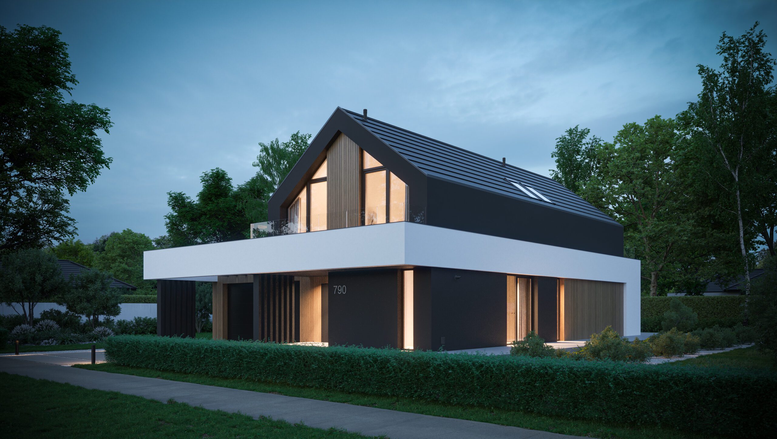 Gotowy projekt domu New House 790 wariant 1 - nowoczesna stodoła