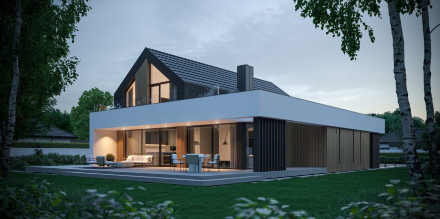 NewHouse 790 w1 - gotowy projekt domu w stylu nowoczesnej stodoły