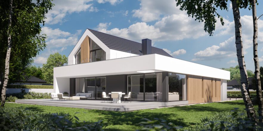 Projekt New House 790 wariant 2, gotowy projekt domu w stylu nowoczesnej stodoły