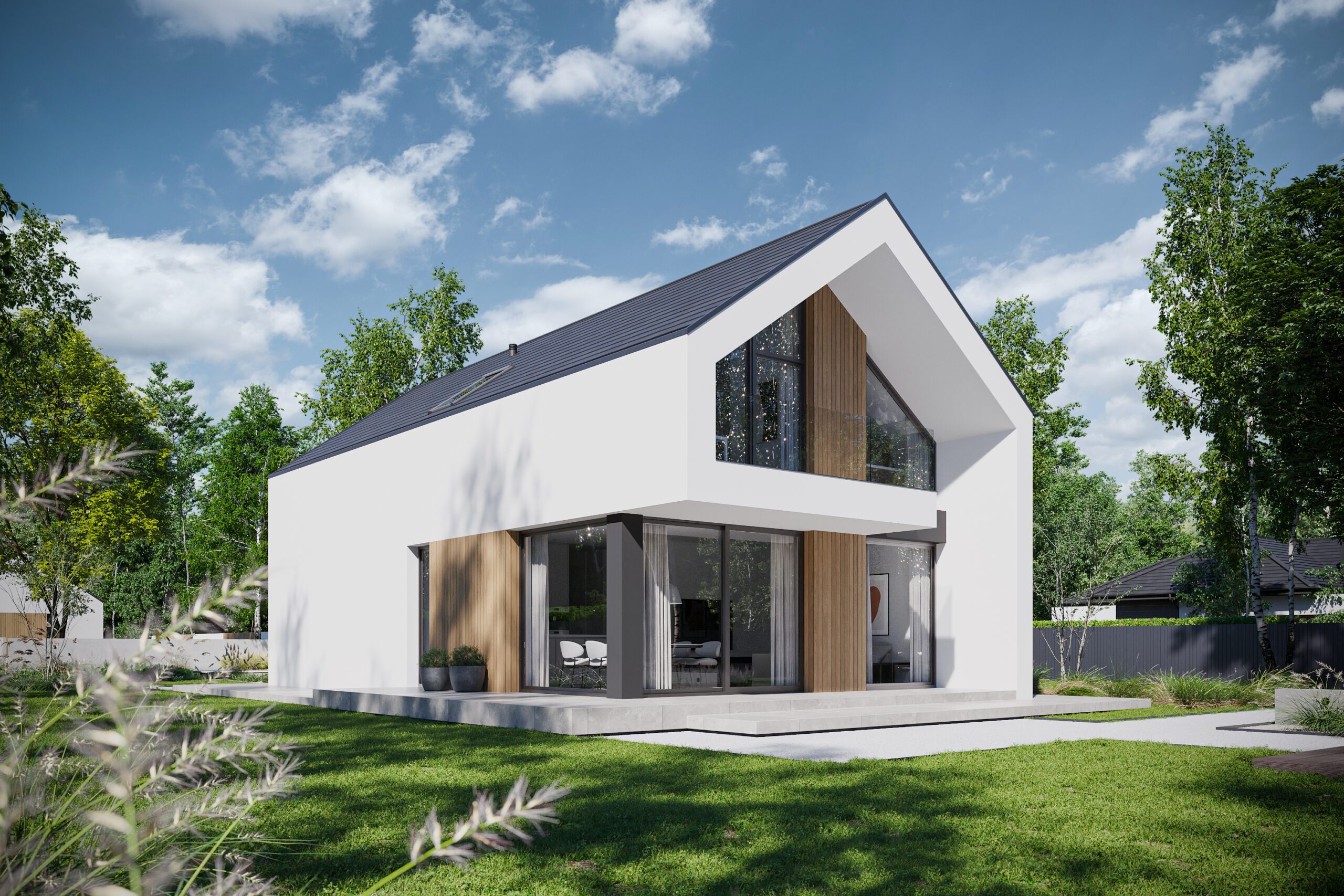 Projekt NewHouse 758 G1 gotowy projekt domu w stylu nowoczesnej stodoły