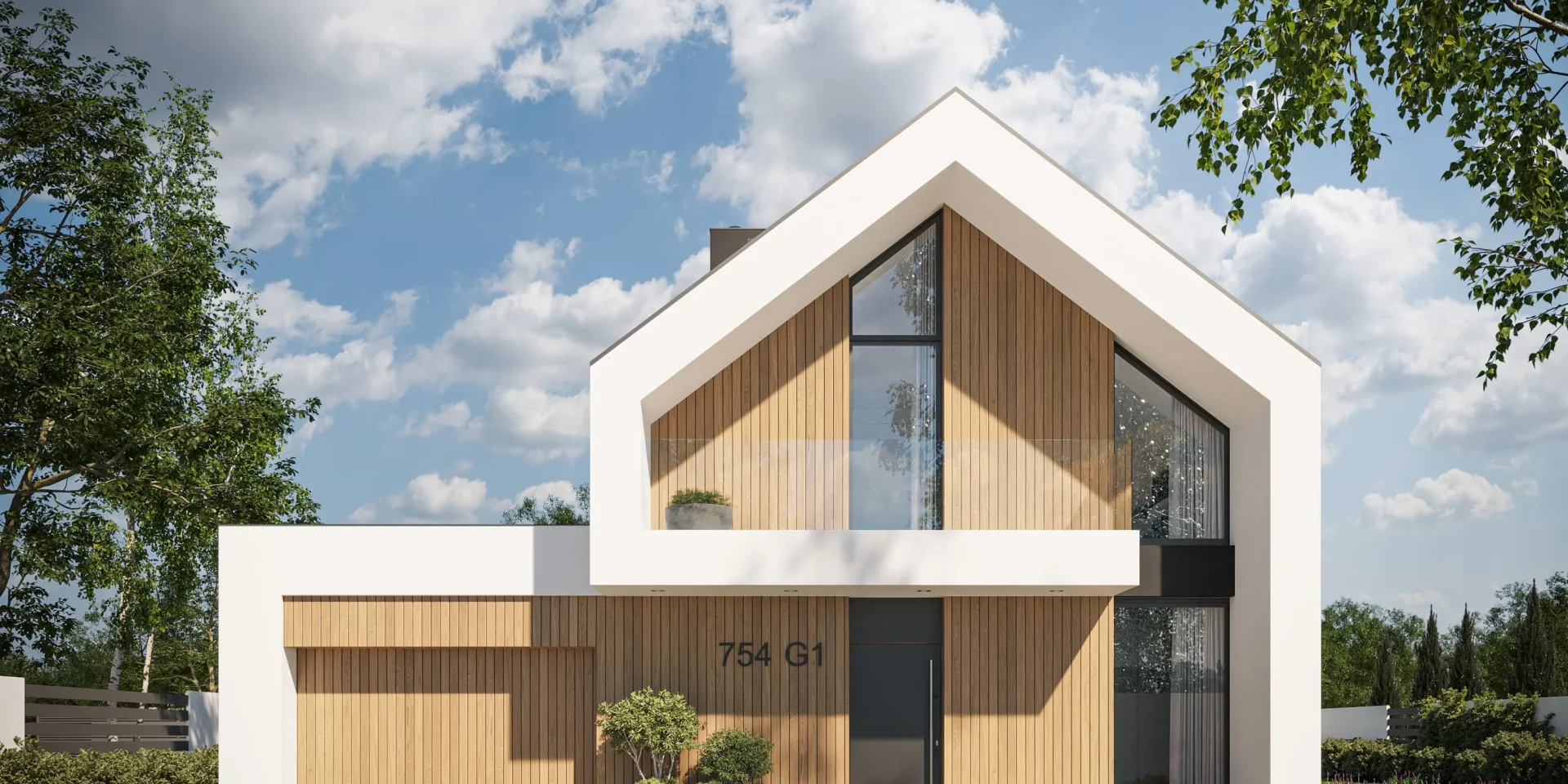 Projekt domu do 100 m2 z 3 sypialniami, garażem NewHouse 754 G1 Modern House