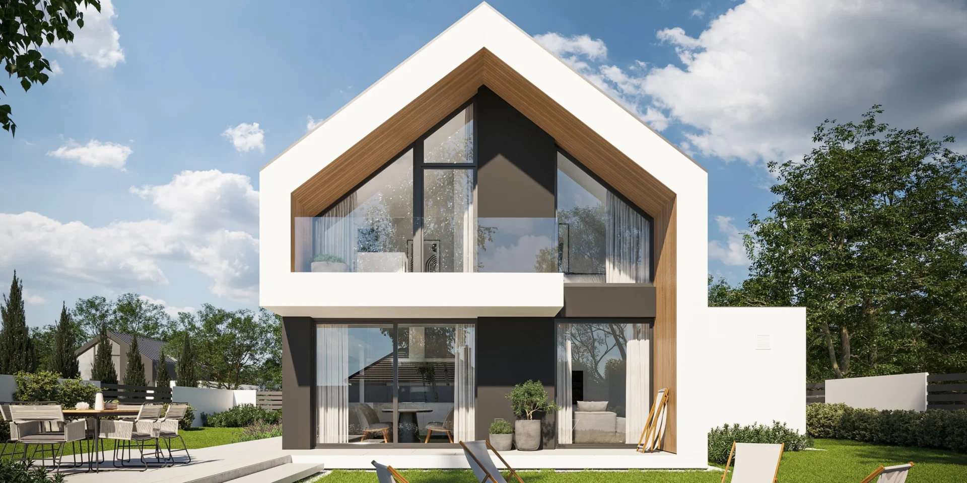 Projekt domu w stylu stodoła na małą działkę NewHouse 754 G1 Modern House