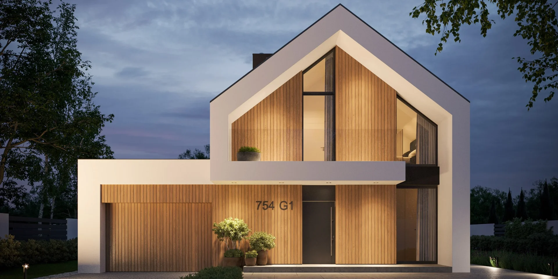 Nowoczesny projekt małego domu z poddaszem NewHouse 754 G1 Modern House