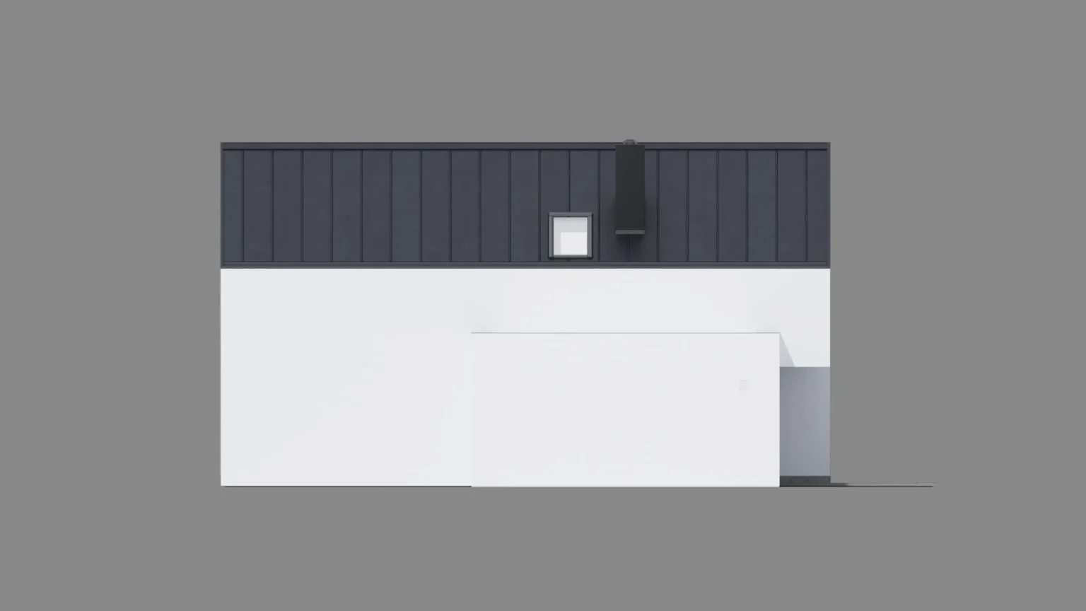 Projekt NewHouse 754 G1 Modern House elewacja ogrodowa 2