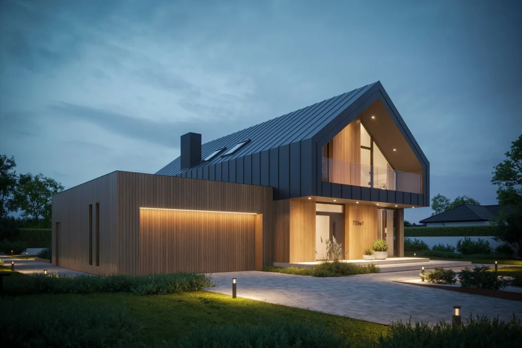 03 Projekt domu stodola dla rodziny 23 Modern House NewHouse 759w1
