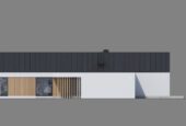 Elewacja boczna domu w stylu nowoczesnej stodoły z garażem dwustanowiskowym projekt NewHouse 715 G2