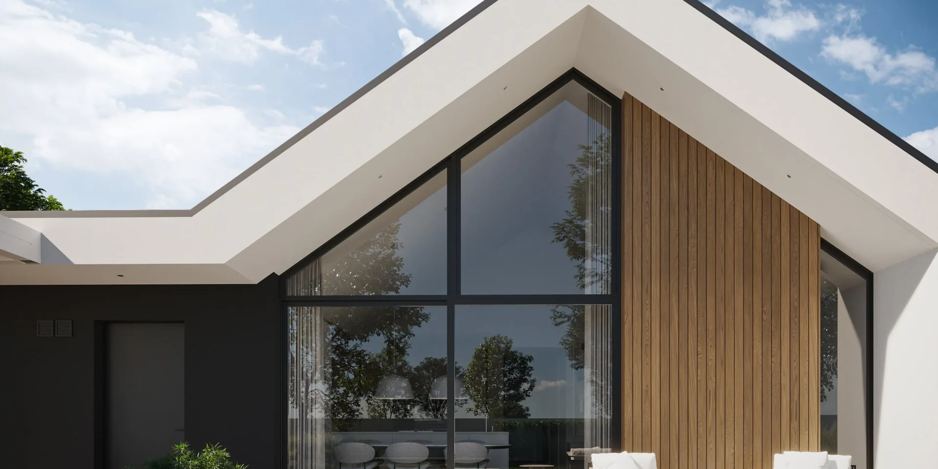 Nowoczesny parterowy projekt domu o powierzchni 130 m2 Modern House NewHouse 719 w1 G2