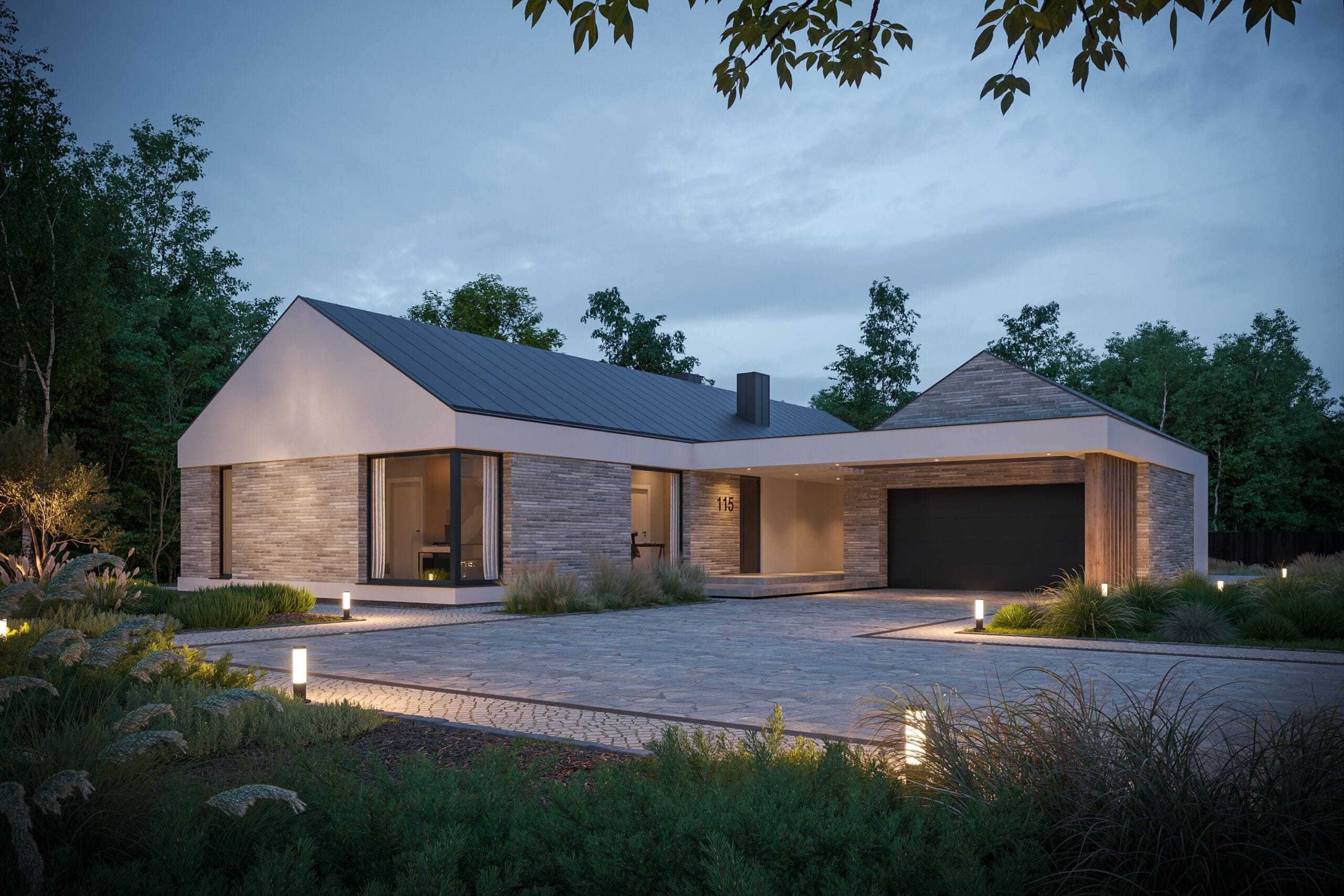 Nowoczesny Projekt Parterowego Domu W Stylu Stodo y Modern House 