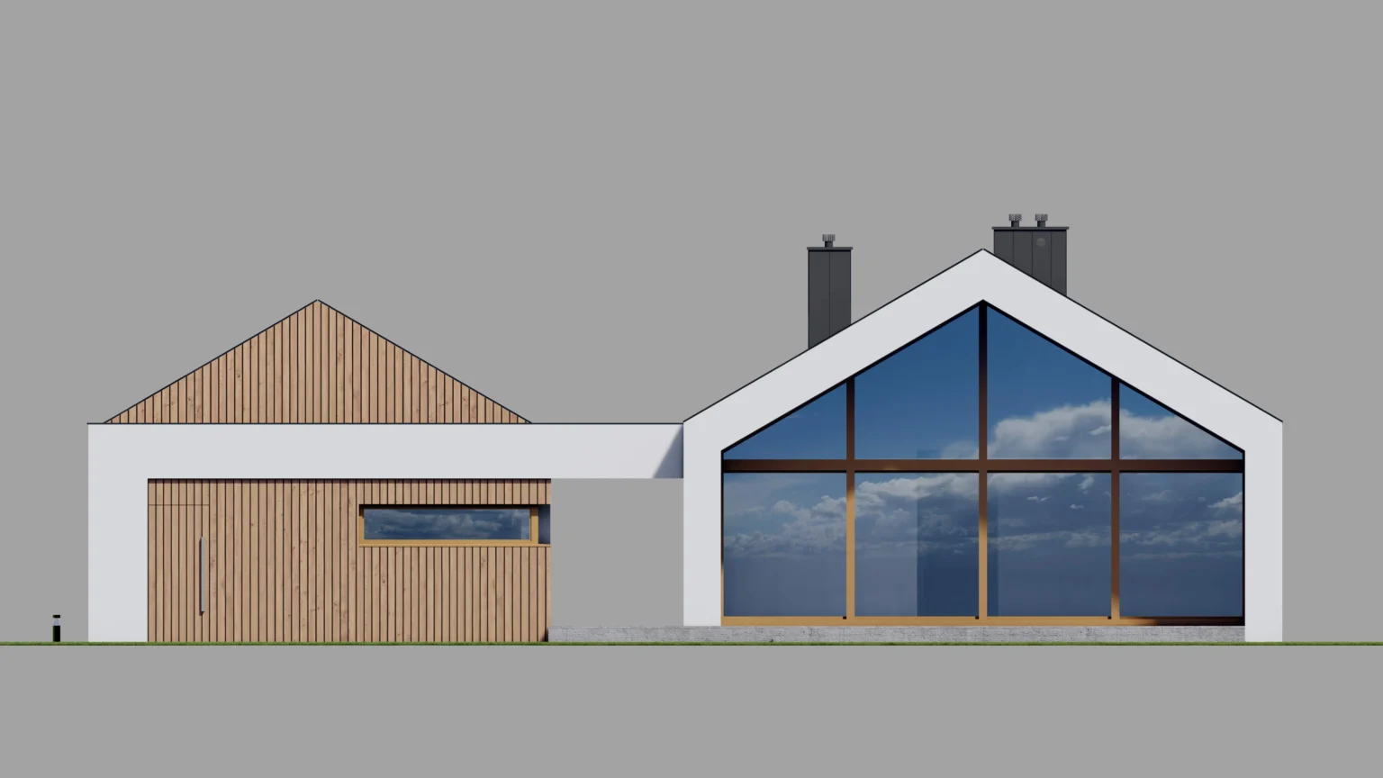 Elewacja ogrodowa Modern House NewHouse 714 G2 w1