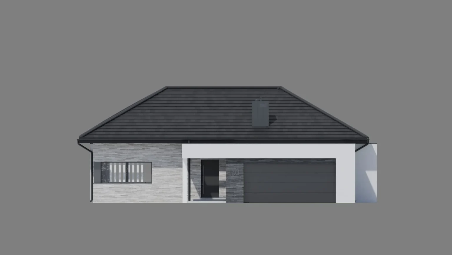 Modern House BrickHouse 101 parterowy projekt domu elewacja frontowa