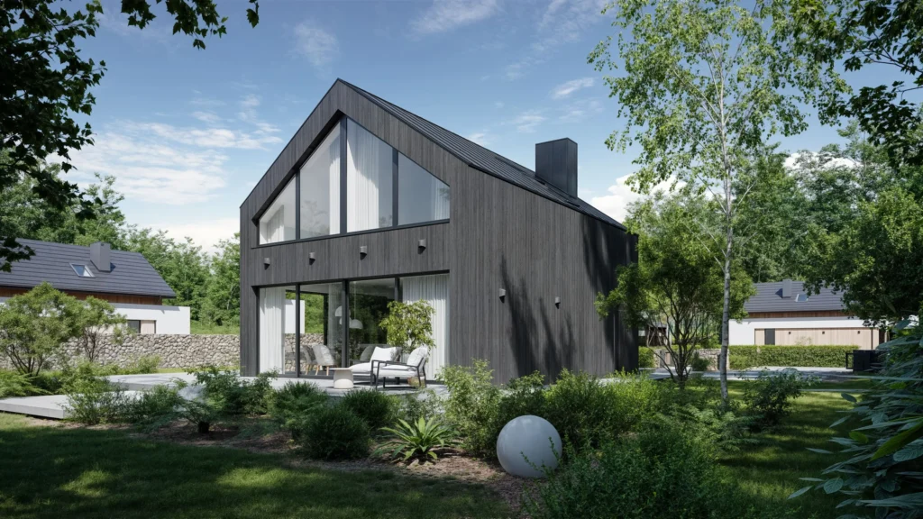 Projekt domu do 100 m2, na wąską działkę Modern House NewHouse 751