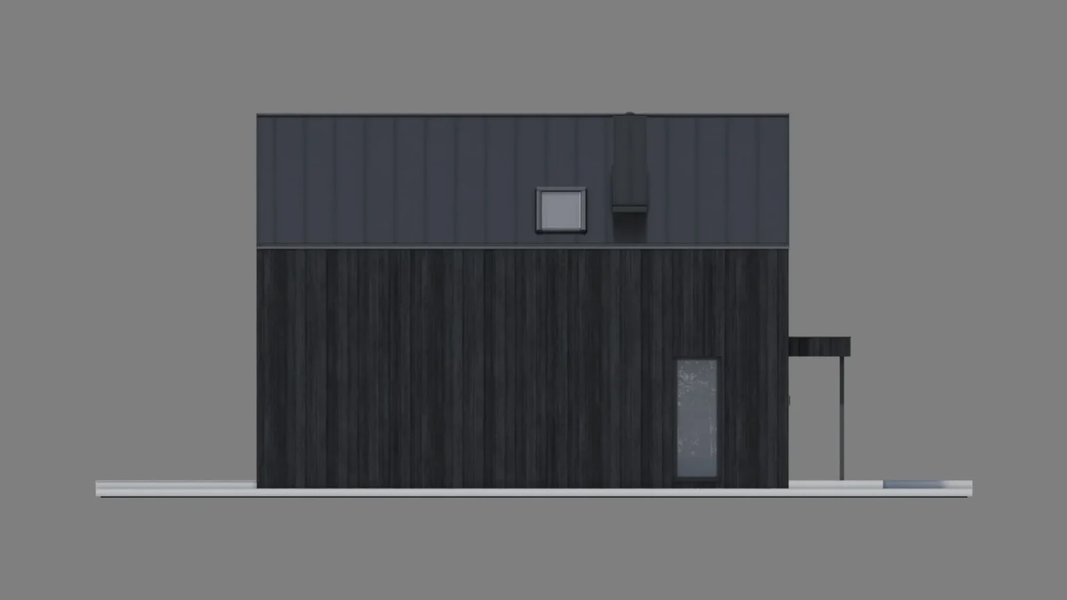 Widok bocznej elewacji projekt domu NewHouse 751 Modern House