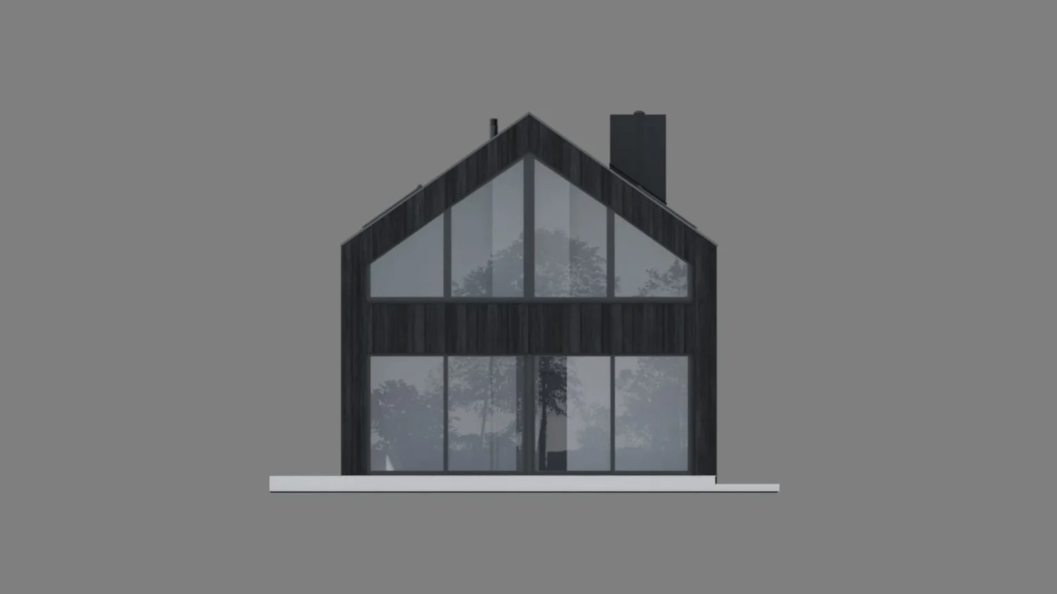 Widok elewacji ogrodowej projekt domu NewHouse 751 Modern House