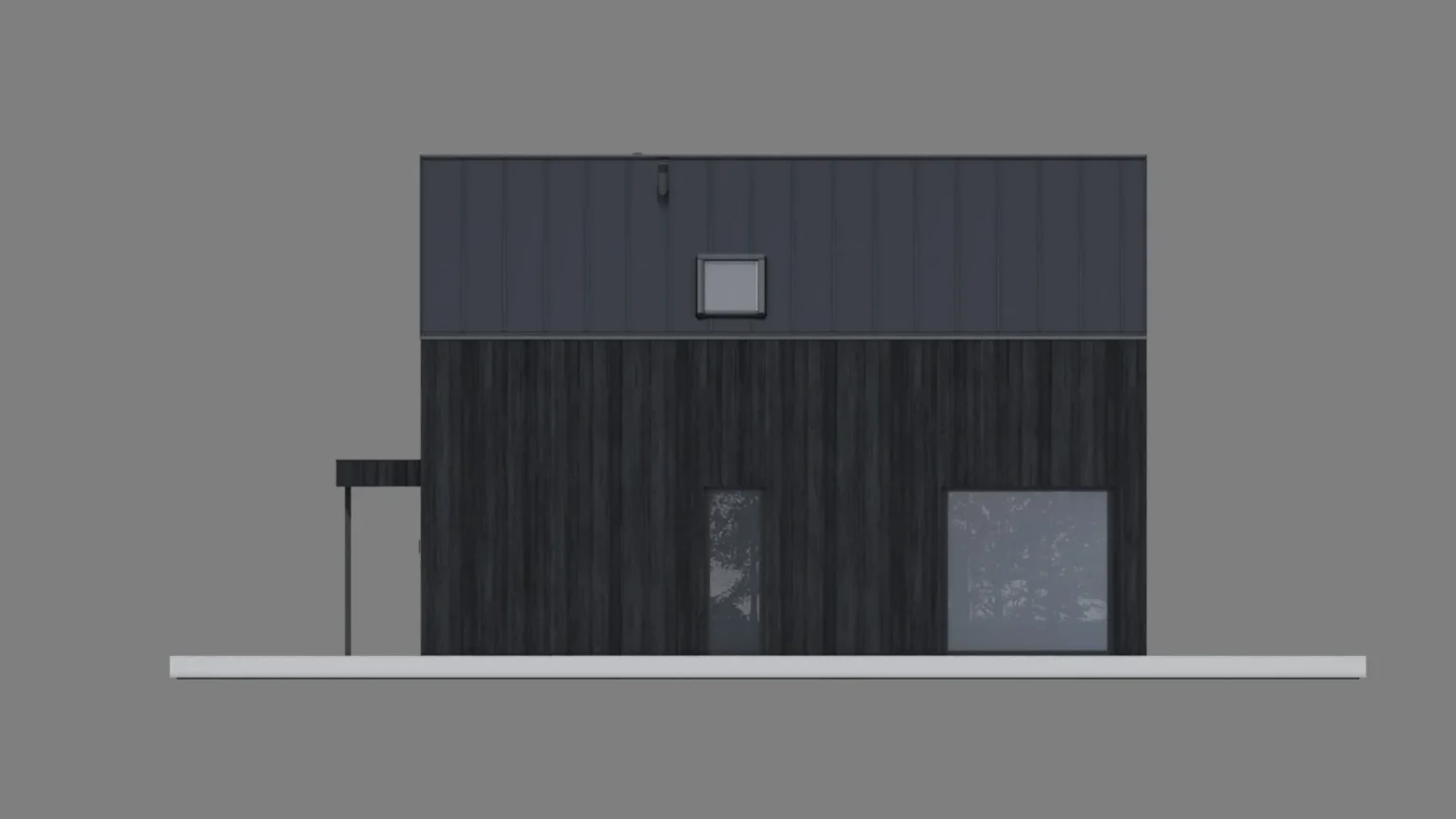 Widok bocznej elewacji projekt domu NewHouse 751 Modern House