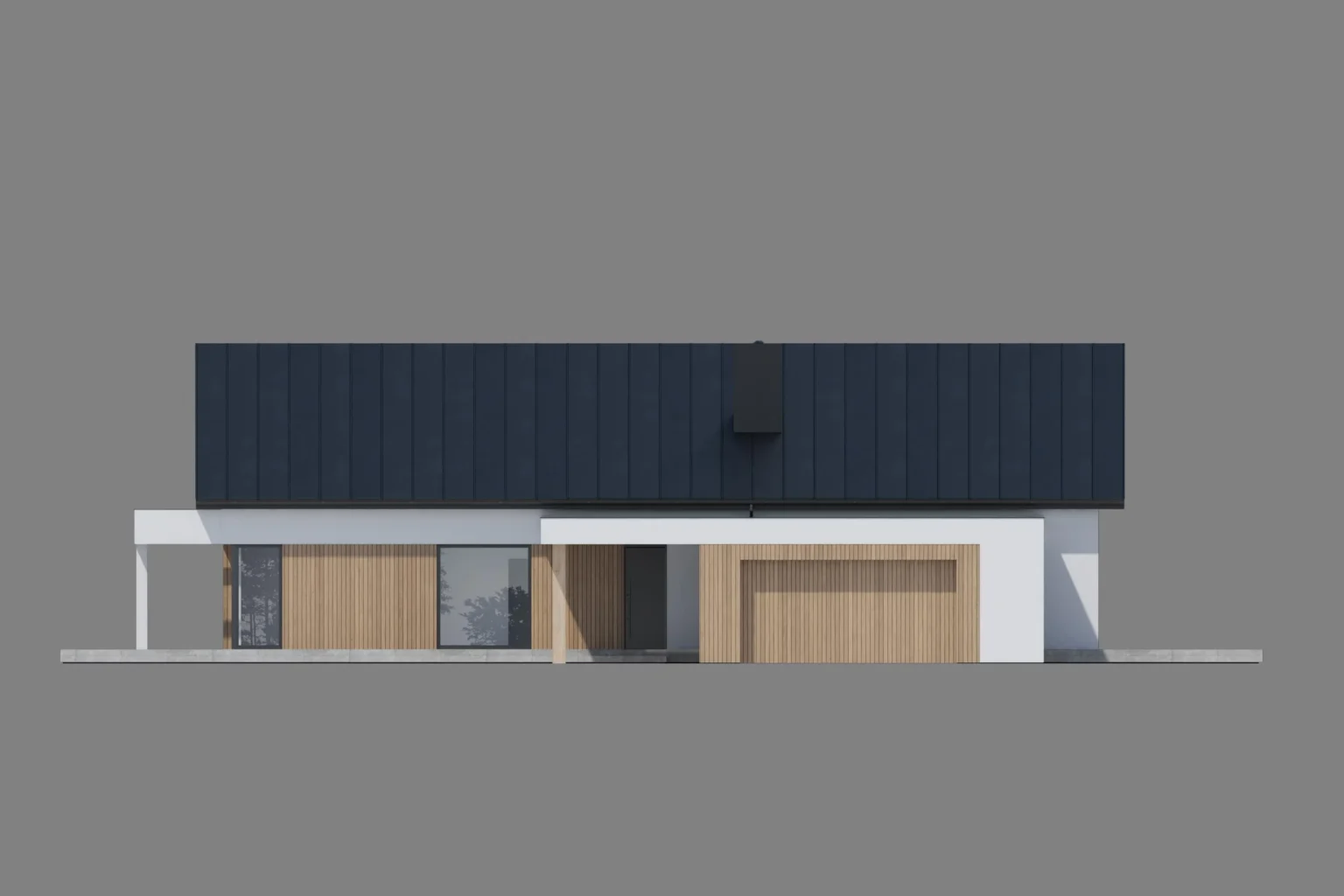 Elewacja frontowa projekt Modern House NH 732 G2 w1