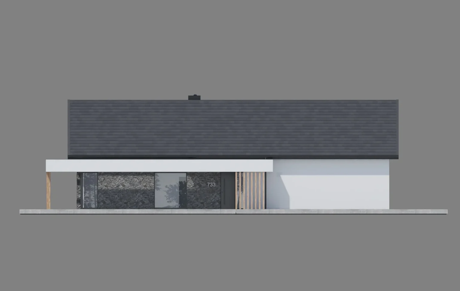 Modern House NewHouse 733 elewacja frontowa