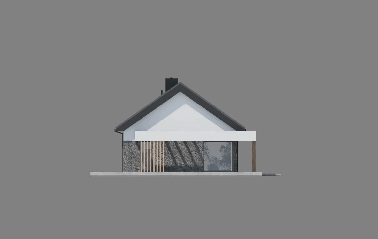 Modern House NewHouse 733 elewacja boczna
