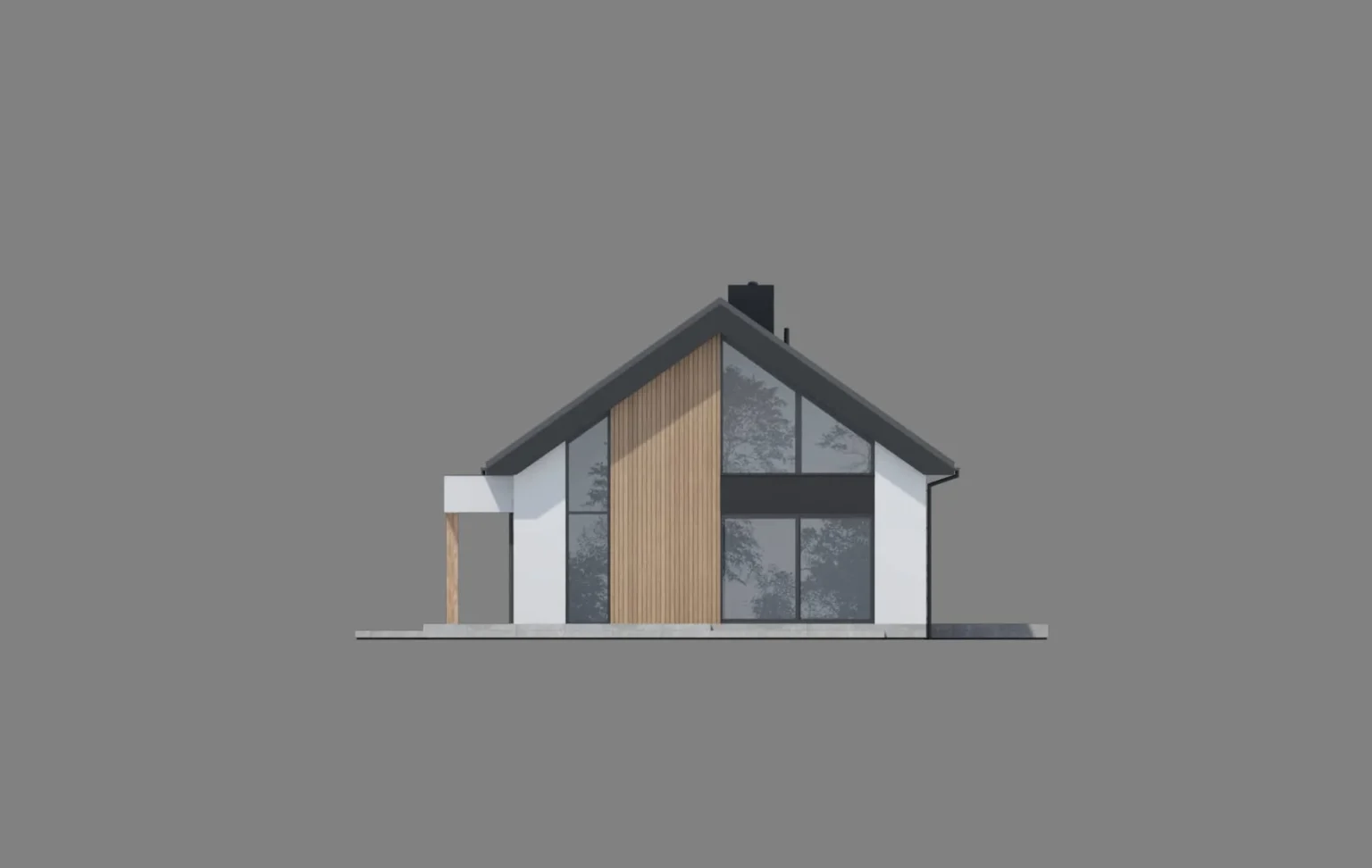 Modern House NewHouse 733 elewacja ogrodowa
