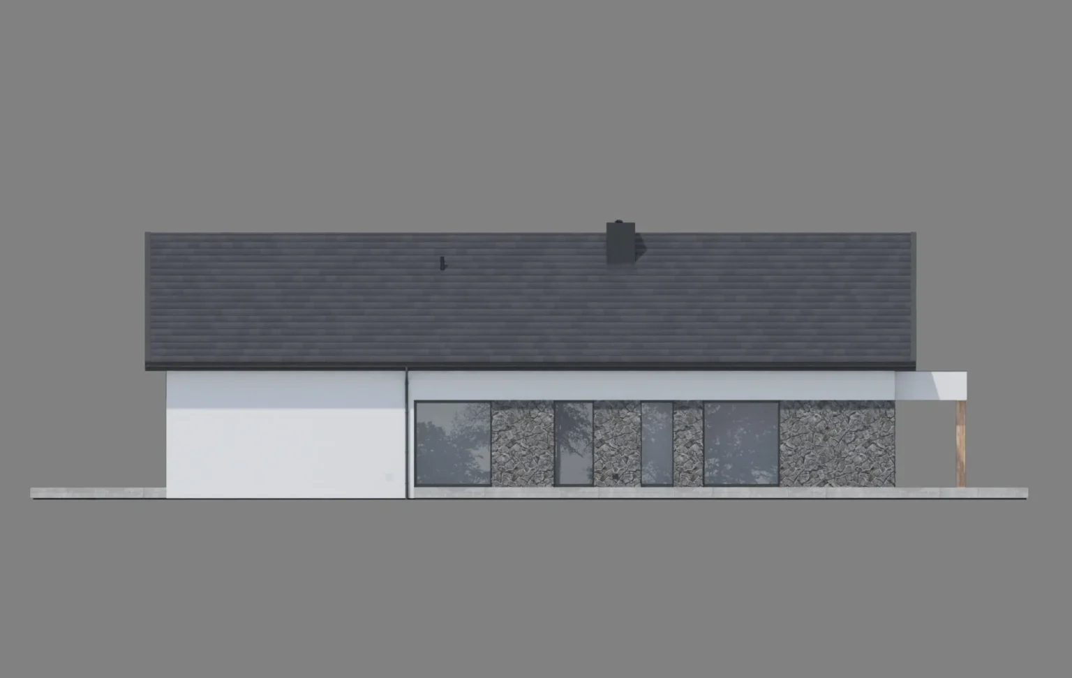 Modern House NewHouse 733 elewacja tylna