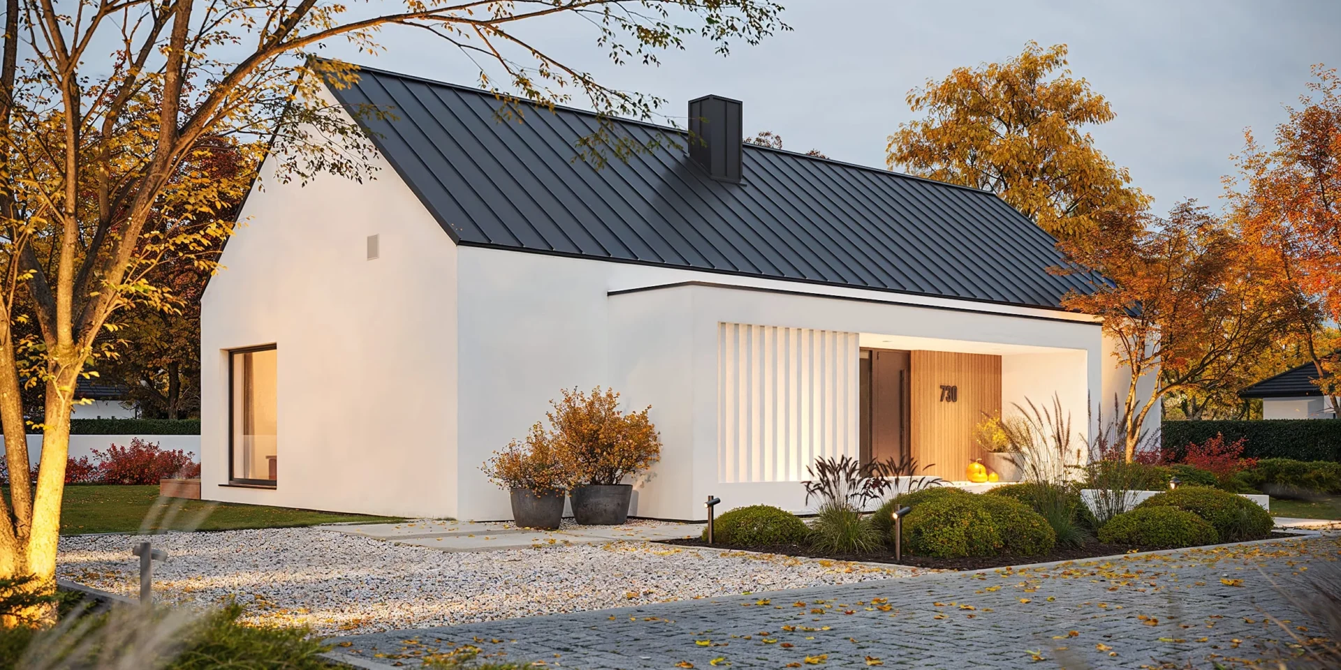 Mały dom parterowy bez garażu projekt NewHouse 730 Modern House