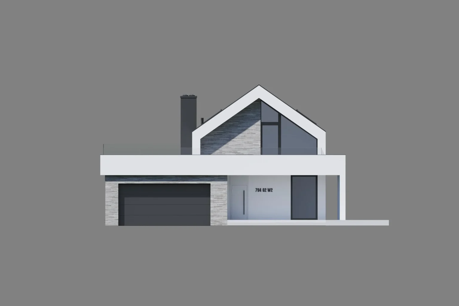 Elewacja frontowa Brick House 794 G2 w2