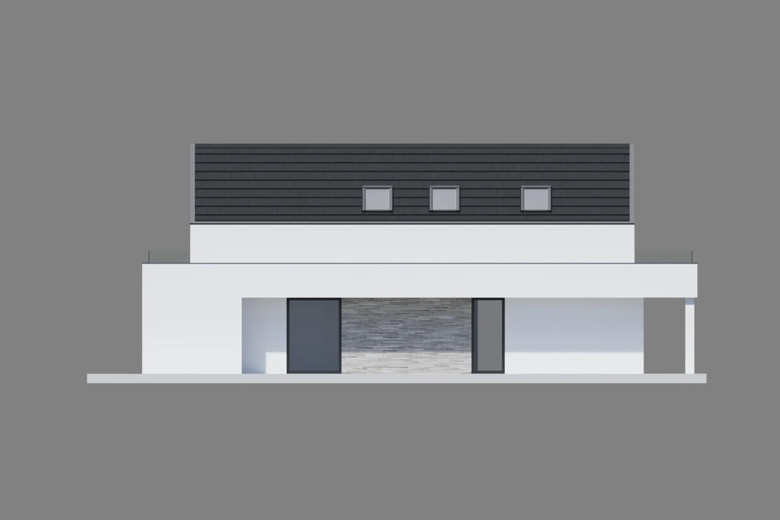 Elewacja boczna Brick House 794 G2 w2