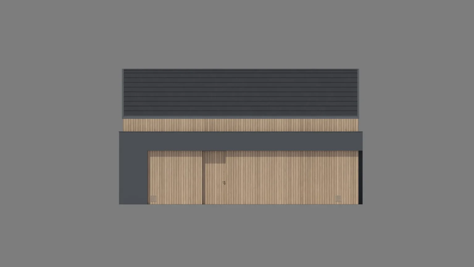 Elewacja boczna projekt garażu Modern House Garage G 08